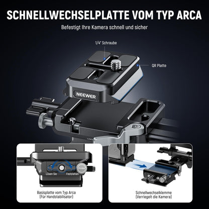 NEEWER PS015 PRO V-Mount Akkuplatte – Arca Typ Schnellwechsel