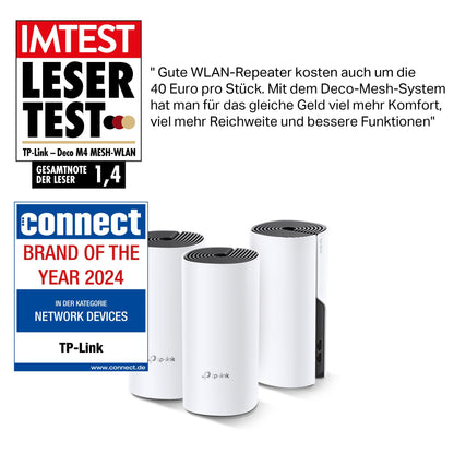 TP-Link Deco M4 Mesh WLAN Set AC1200 - 3er Pack