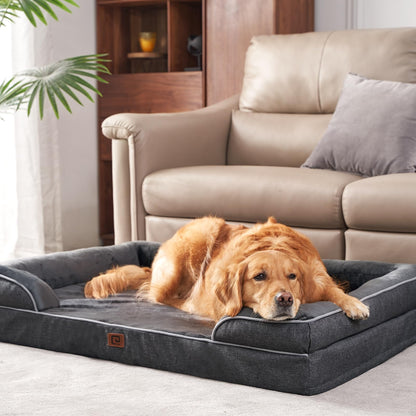 EHEYCIGA Orthopädisches Hundebett Memory Foam - XL, Dunkelgrau