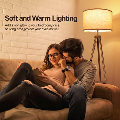 OUTON LED Stehlampe Dimmbar Dreibein Holz Regal – Braun