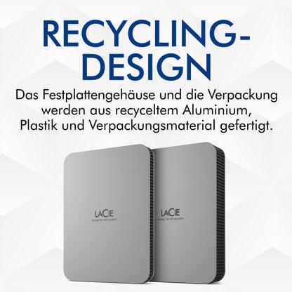 LaCie Mobile Drive Moon 2TB Externe Festplatte - silber