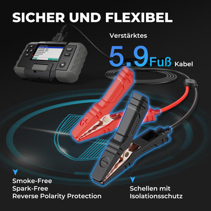 TOPDON BT600 Digitaler KFZ Batterietester 12V 24V mit Drucker