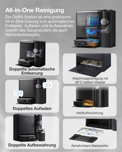 ECOVACS DEEBOT X2 Combo Saugroboter Wischfunktion Handstaubsauger