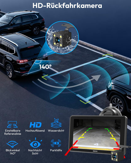 ESSGOO CarPlay Display 7 Zoll, Android Auto, Bluetooth, Rückfahrkamera