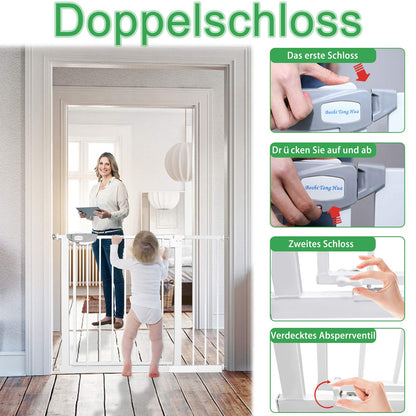 UISEBRT Treppenschutzgitter ohne Bohren, 85-95 cm, weiss