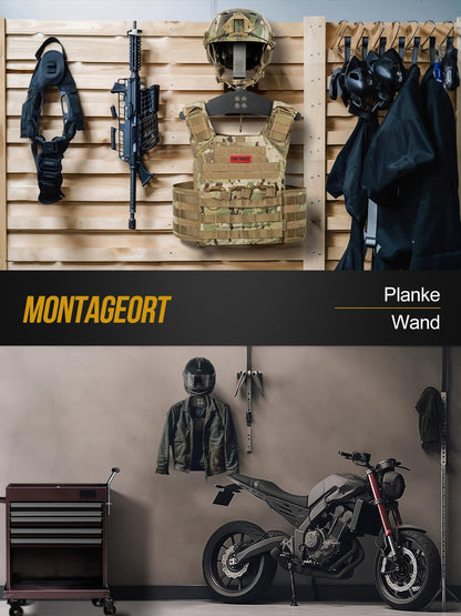 OneTigris Helmhalterung Wand, Garderobe für Helm & Kombi, 40 kg
