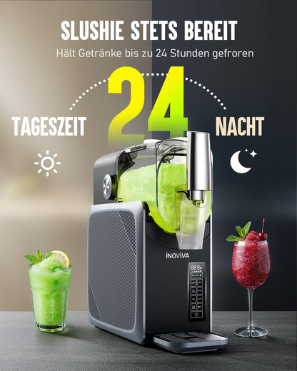 INOVIVA Slush Maschine S1.2 – 2 L, ohne Eis, 5 Programme