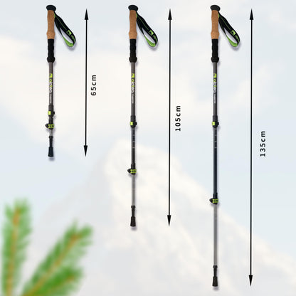 Alpteq Zugspitze Ultraleichte Carbon Trekkingstöcke – Grün