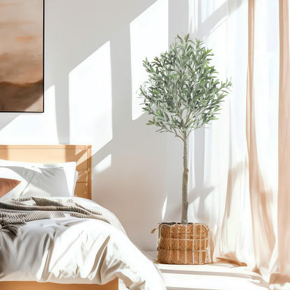 Oc'leaf Olivenbaum Künstlich im Topf Deko – 150cm