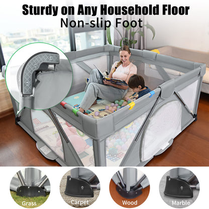 Heyo.Ja Grosser Spielhof Faltbares Laufgitter 120x160cm