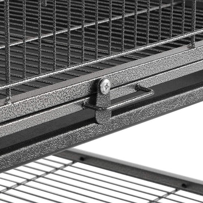 Yaheetech Vogelvoliere mit Rollen & Schmutzwanne - 52x79x132 cm