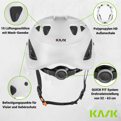 KASK Superplasma AQ Arbeitsschutzhelm weiss - mit Drehrad