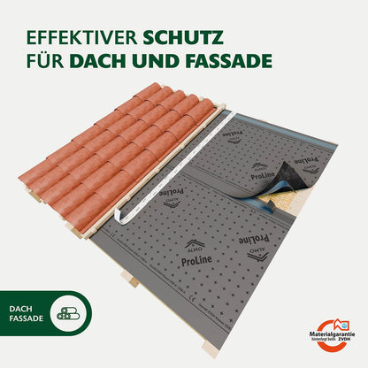ALMO diffusionsoffene UV Unterspannbahn 37.5m² – mit Selbstklebenaht