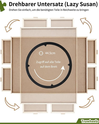 Drehbares Puzzlebrett 2000 Teile mit Schubladen, Abdeckung 72x102cm