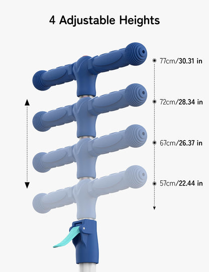 besrey Dreiradscooter Kinder - Faltbar, LED Räder, Meerblau