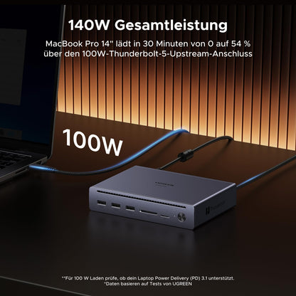 UGREEN Maxidok U712 Thunderbolt 5 Dockingstation, Dual 6K, 100W