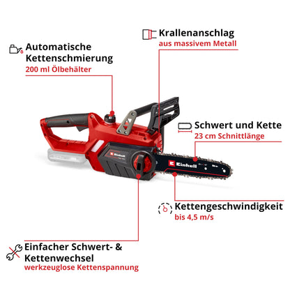 Einhell GE-LC 18 Li Power X-Change Akku-Kettensäge – 25cm Set 4Ah