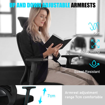 Milacyee Ergonomie Bürostuhl Drehstuhl Mesh – Schwarz