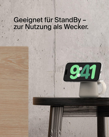 Belkin BoostCharge Pro Qi2 2-in-1 Ladestation 15W – Sandfarben