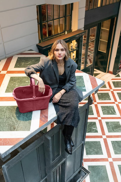 reisenthel carrybag twist maroon Einkaufskorb mit Innentasche, 22 l