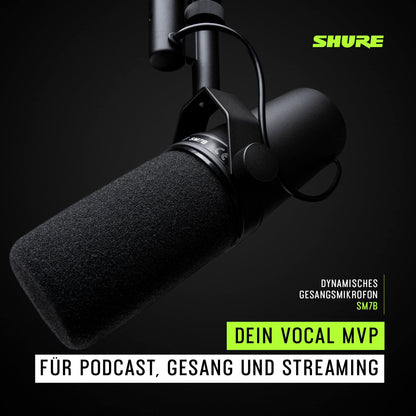 Shure SM7B Dynamisches Gesangs- & Studiomikrofon - Schwarz