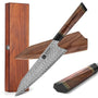 XINZUO Kiritsuke Kochmesser Damaststahl – Wüsten-Eisenholzgriff. Präzises Schneiden von Fleisch, Fisch und Gemüse.