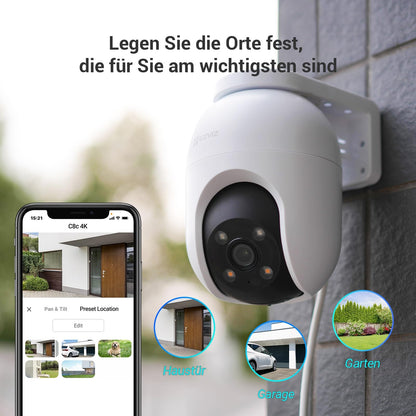 EZVIZ C8c WLAN Pan&Tilt Überwachungskamera Aussen - 8MP