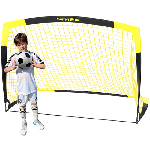 Happy Jump Pop-Up Fussballtor 213 x 152 cm, faltbar, schwarz-gelb