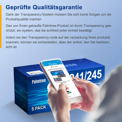 Palmtree TN241 TN245 Toner kompatibel für Brother, 5er-Pack