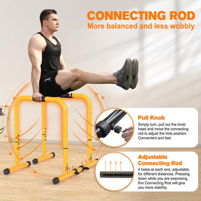 RELIFE Einstellbare Dip Station Calisthenics Barren - Gelb