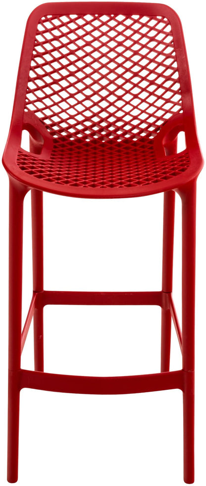 CLP Air wetterbeständiger Barhocker aus Kunststoff – Rot