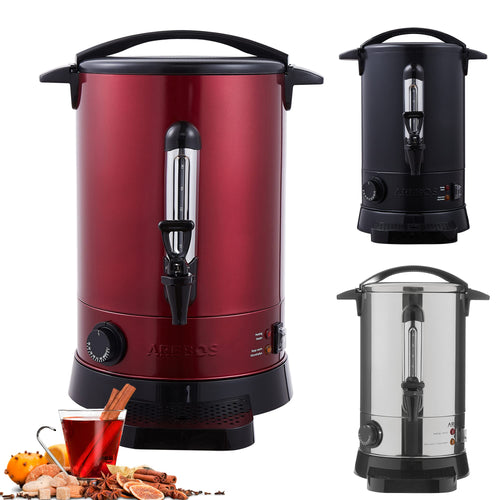 Arebos Glühweinkocher Heissgetränkespender - 6.8 L Rot