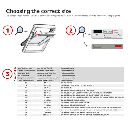 VELUX Original Dachfenster Verdunkelungsrollo Classic - Grau M06