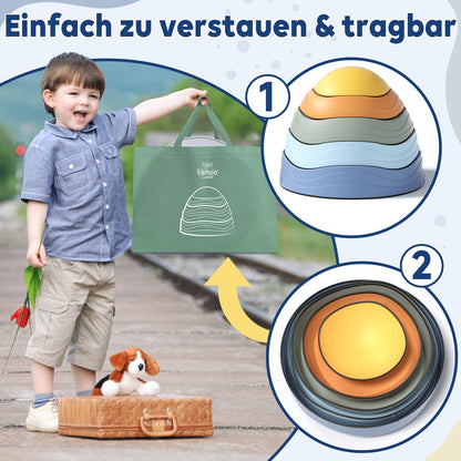 Lehoo Castle Balanciersteine Set für Kinder, rutschfest, 100 kg