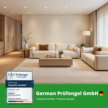 HOMEOW LED Einbaustrahler 20er Set Dimmbar 3-farbig 68mm