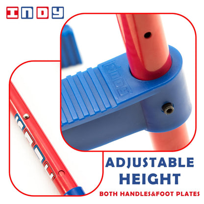 Indy Steady Stelzen – verstellbare Kinderstelzen aus Aluminium, rot