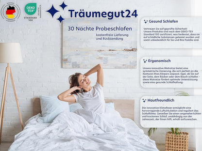 Träumegut24 Ergonomische 7-Zonen Kaltschaummatratze - 120x200 13cm H2/H3