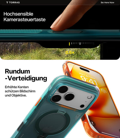 TORRAS Ostand Q3 Air Hülle für iPhone 17 Pro Max, Orange
