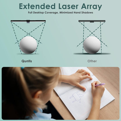 Quntis Curved Monitor Lampe LED USB 51cm – Kabelloser Regler