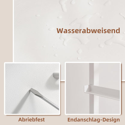 Somdot Kommode mit 5 Stoffschubladen, Schubladenschrank, Weiss