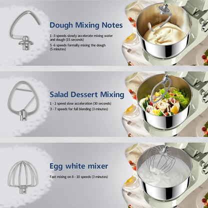 Vezzio Knetmaschine Teigkneter 1500W 4.5L Schüssel Grün