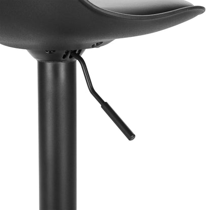 EUGAD Barhocker 2er Set drehbar höhenverstellbar PU Schwarz