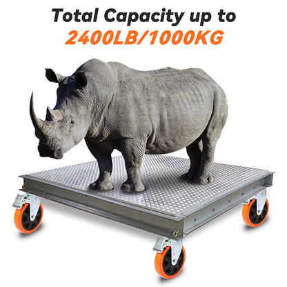 WEIBIDA Schwerlastrollen 150mm, 4er Set mit Bremse, PU 1000kg