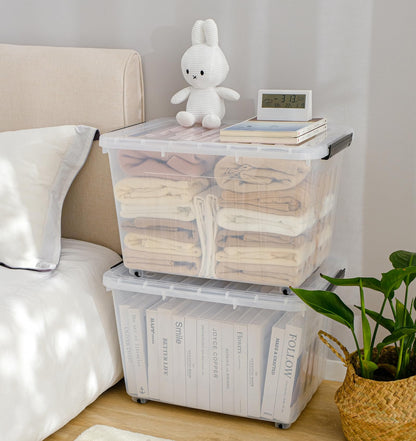 Cetomo C5038 Stapelbare Aufbewahrungsbox Transparent 55L – 6er Set