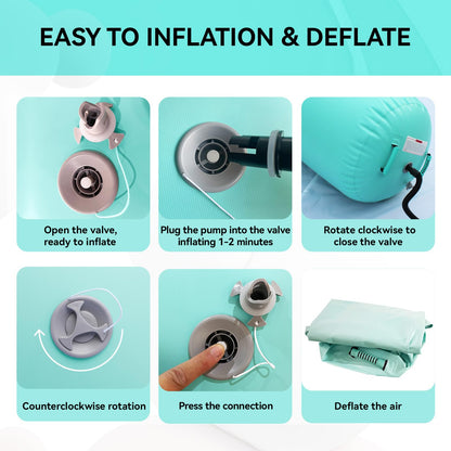 Profi Air Rolle Aufblasbare Gymnastik Turnrolle - mit Pumpe