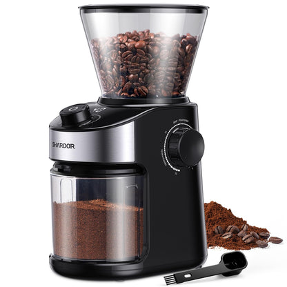 SHARDOR Kaffeemühle CG836, elektrisch mit Scheibenmahlwerk, 200 W