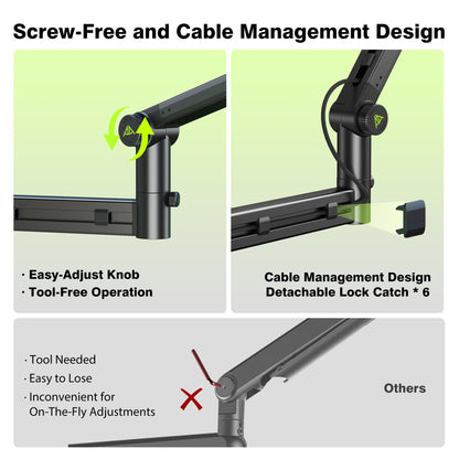 Gear-Lock Low Profile Mikrofonarm – 3 KG Traglast