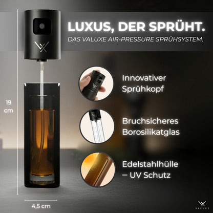 VALUXE Ölsprüher für Speiseöl & Essig, Edelstahl, 2er Set
