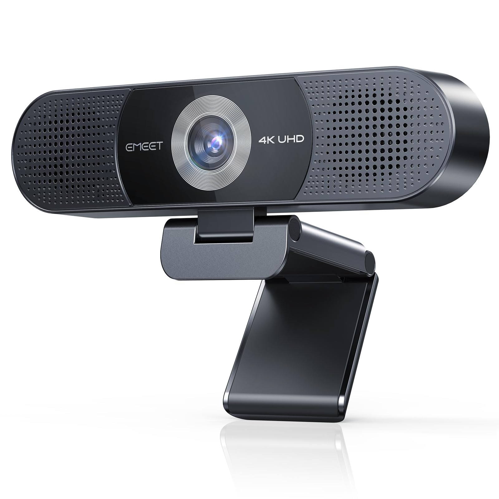 EMEEET C980 PRO 4K Konferenz Webcam - 3-in-1 mit Lautsprecher & Mikrofon, schwarze Leiste. Ermöglicht 4K-Videokonferenzen.