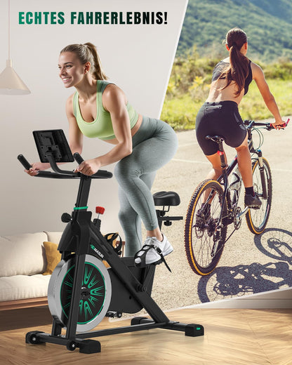 DMASUN Heimtrainer Fahrrad Ergometer – leise & Tablet-Halter
